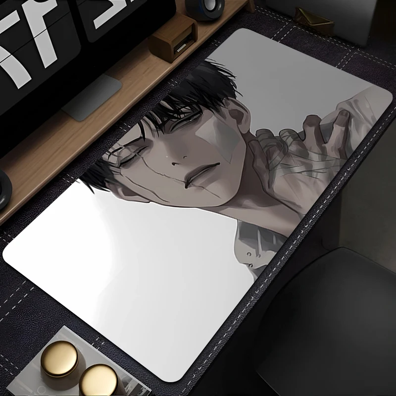 Tappetino per mouse anime Gamer Gaming Titan Levi Tappetino per mouse Nuovo tappetino da scrivania Tappetino per computer e armadio da ufficio Tappetino per tastiera fresco