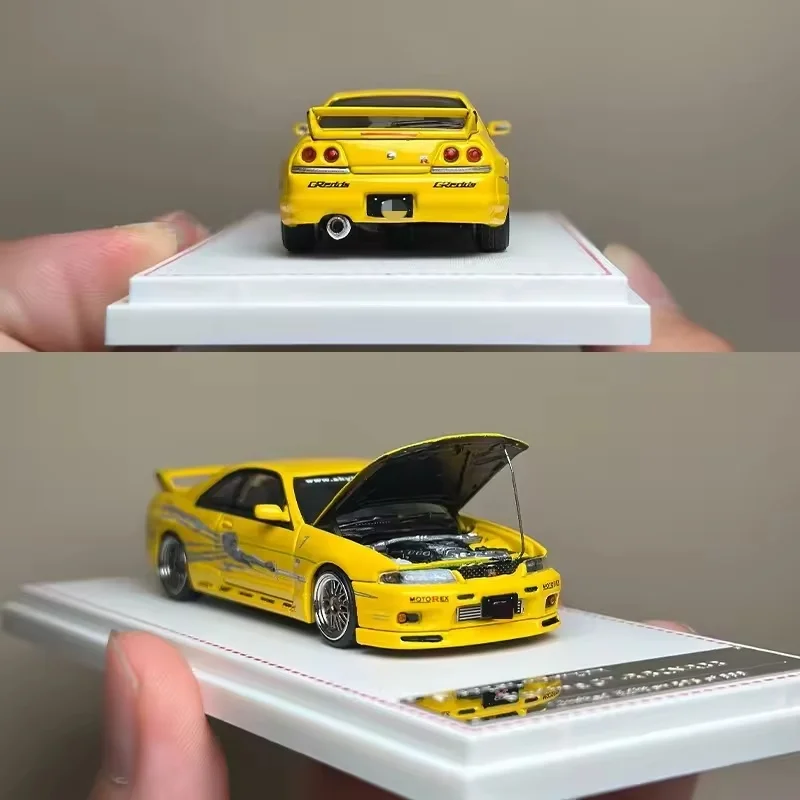 Auf Lager Fh Gtr R33 Skyline 1/64 Druckguss-Legierungsauto Statisches Sammlermodell Fahrzeug Mit Schleifdeckel Auto-Hobbymodell Für Fans