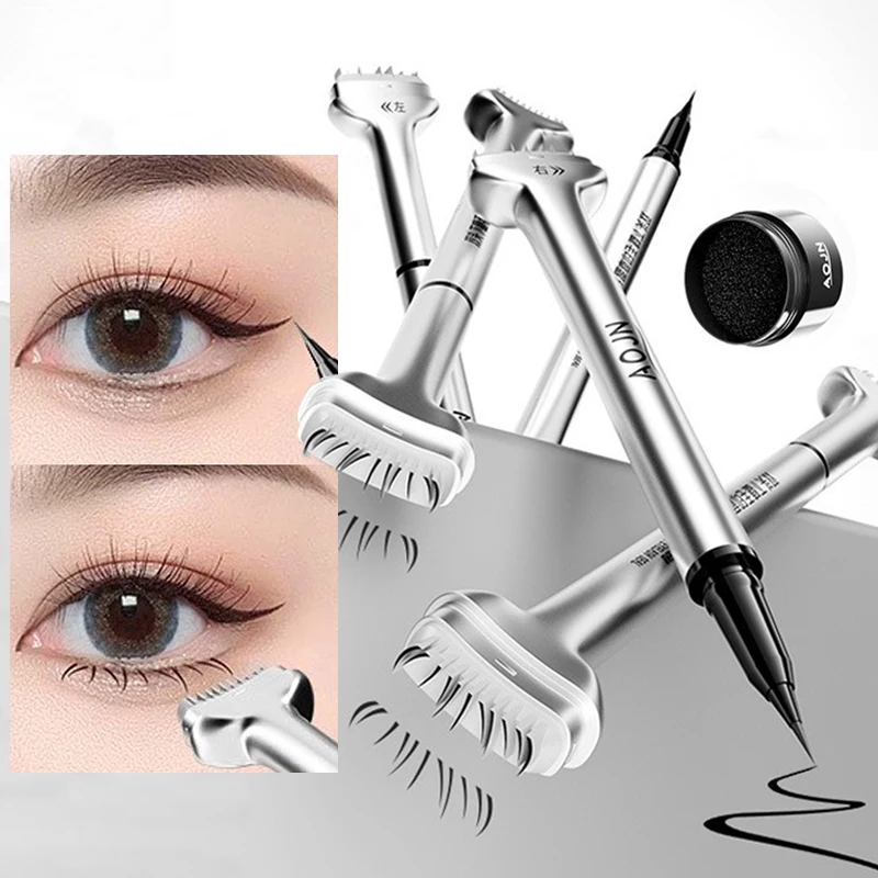 2 in 1 Double-ended Lower Eyelash Stamp Eyeliner Pencil DIY Waterproof Eye Liner Seal Cosmetics for Beginner Korean Makeup Tools