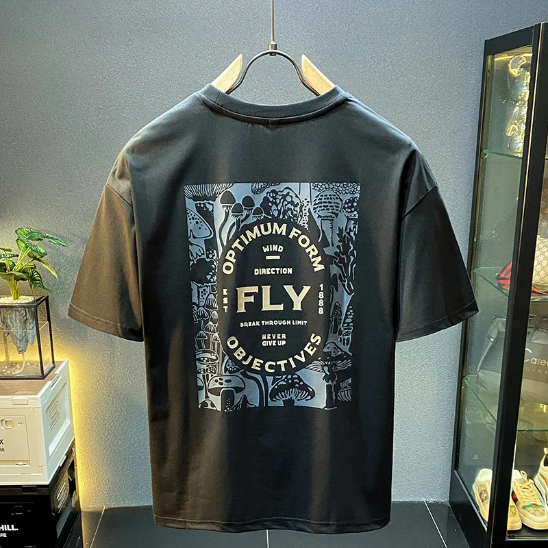 

Loose Short Sleeved T-Shirt For Men, Breathable And Cool Summer 2024 New Half Sleeved American Casual Versatile Street menswear