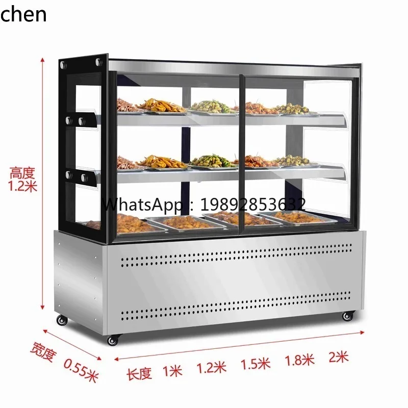 خزانة عرض الخضروات الباردة ذات الزاوية اليمنى المربعة المبردة والطازجة، خزانة شواء صغيرة