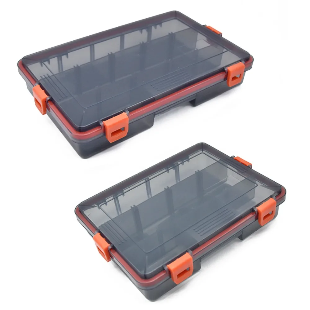 New PP Bait Box Monolayer Four Lock Buckle Lure Storage Divided Storage Adjustable Insert Fishing Tackle Box Fishing Accessories