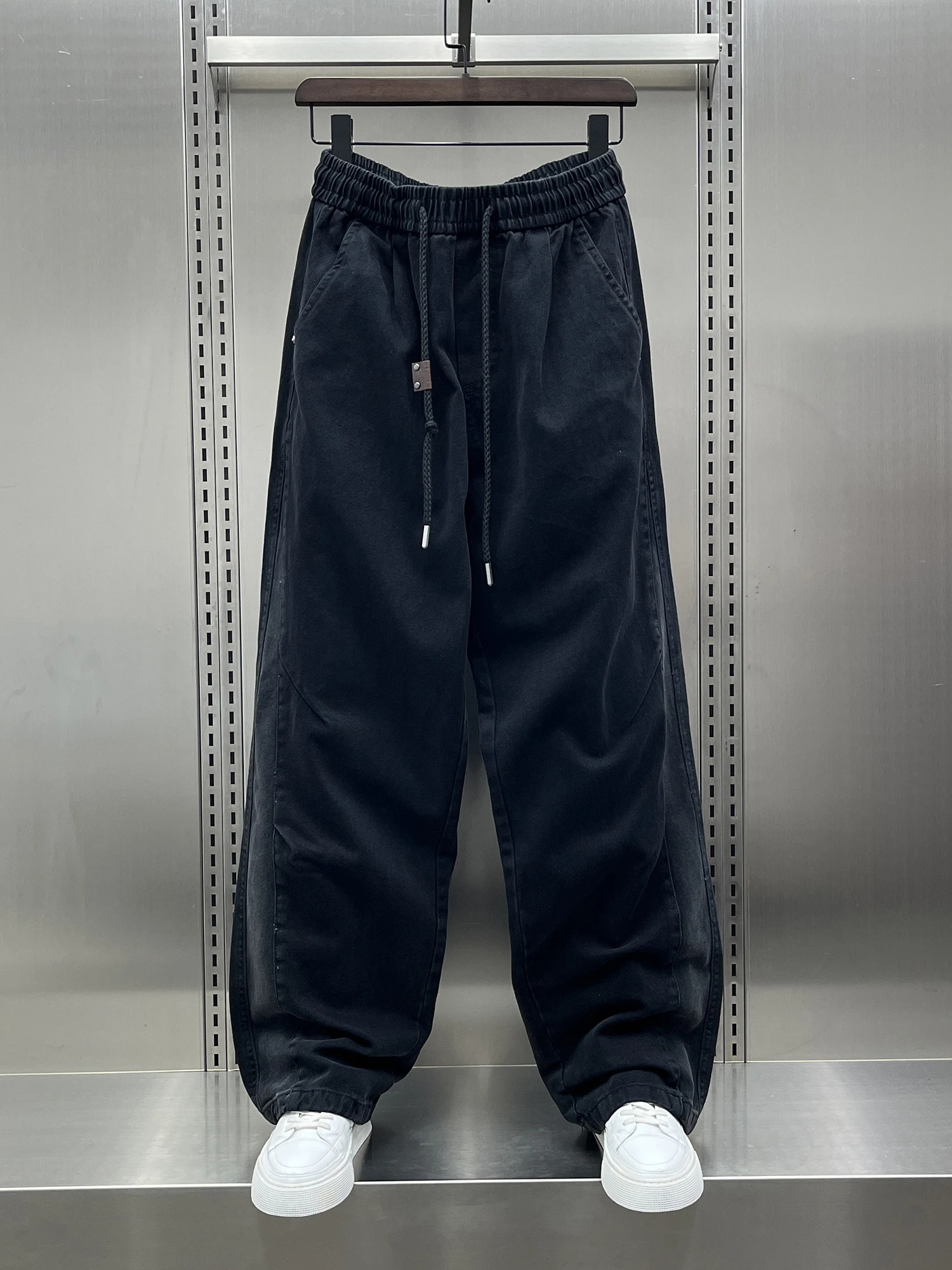 

Мужские повседневные прямые брюки, осенние новые брюки простого цвета, спортивные свободные универсальные длинные брюки Faion Trend