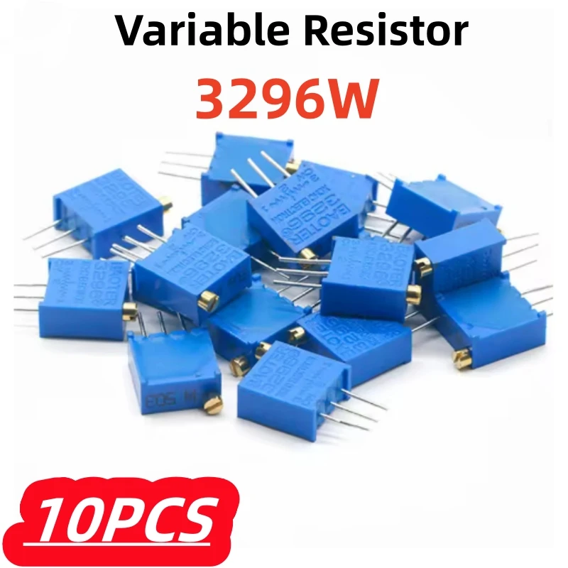 3296W 50 100 200 500 1K 2K 5K 10K 20K 50K 100K 200K 500K 1M ohm High Precision Variable Resistor Multiturn Trimmer Potentiometer