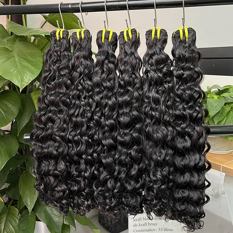 12A Grade Super Double Drawn Water Wave Bundles Raw Hair Weave Bundles 100% Unprocessed Human Bundles Wet and Wavy Human Hair