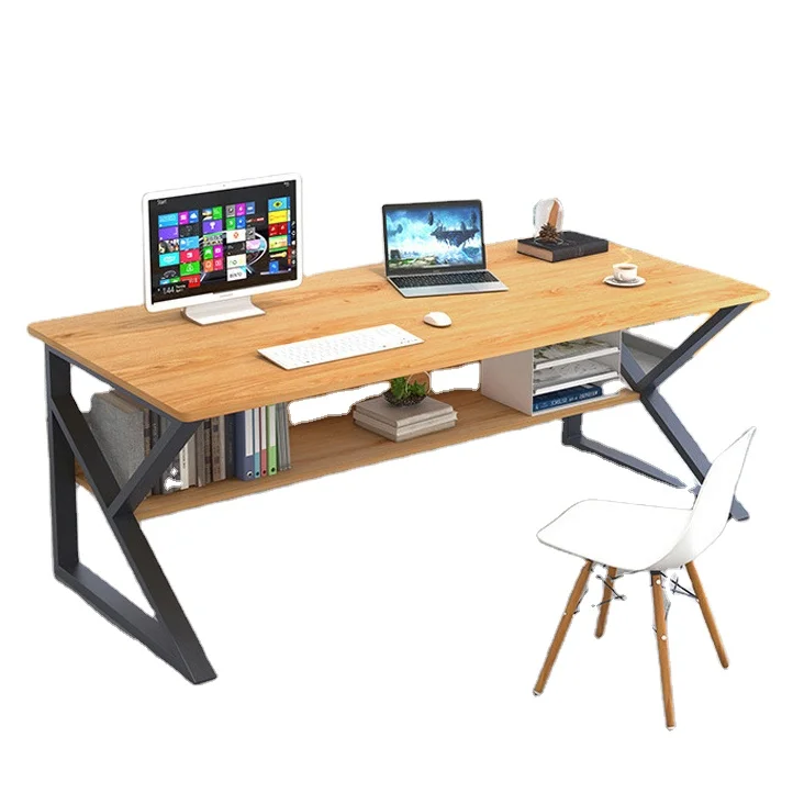 

！@White Simple Black l Shape Modern Home Office Desk Table Tables Desks and Chairs Set Furniture Metal Legs for Offices Design