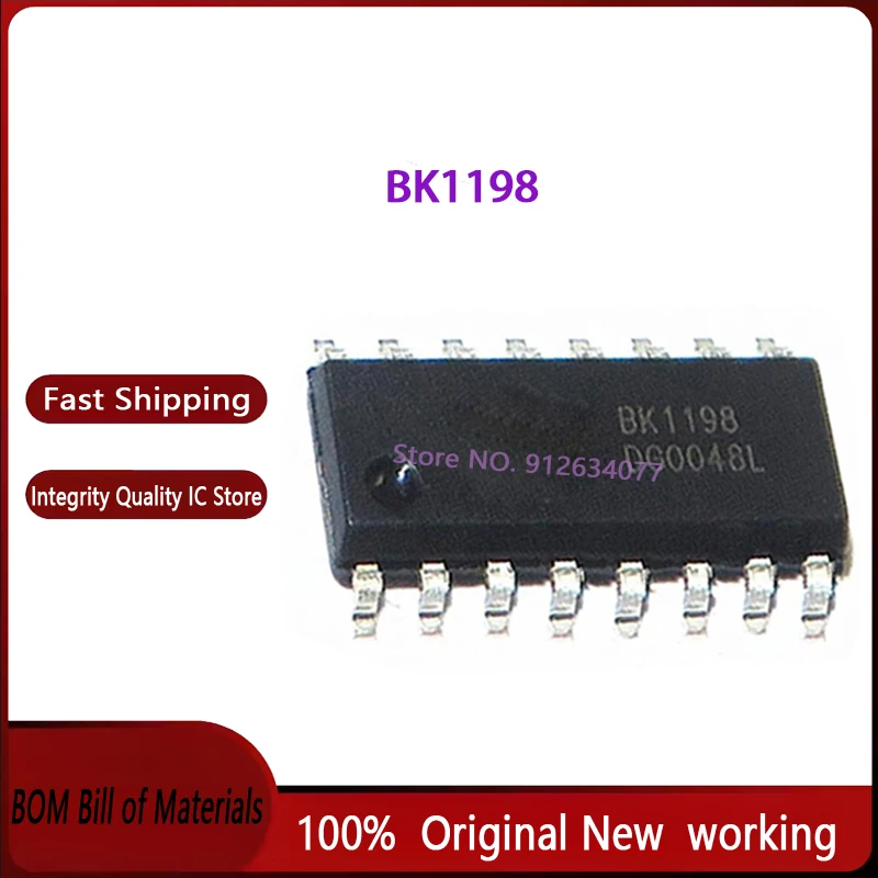 (10-100 قطعة) BK1198 BK1198 SOP16 شرائح IC الأصلية الجديدة