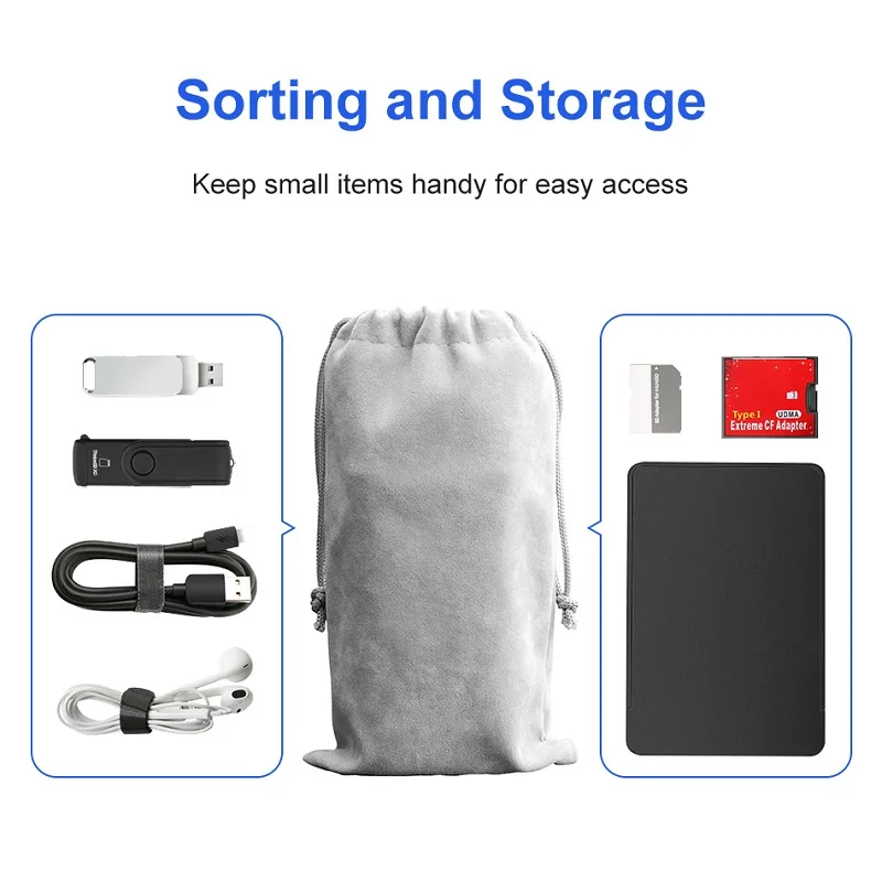 Velvet Protection Bag for USB Charger Power Bank Portable Case 180X130Mm Phone Storage Box Waterproof Mobilephone Storage Bag