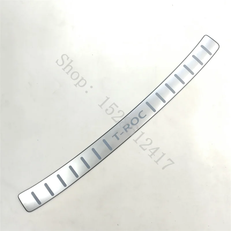 ل VW/Volkswagen T-ROC T ROC 2018 2019 ~ 2025 الفولاذ المقاوم للصدأ واقي مصد السيارة الخلفي عتبة الجذع لوحة سير اكسسوارات السيارات