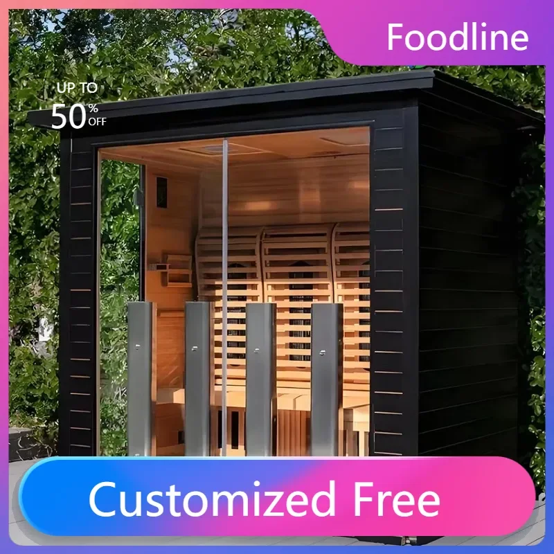 FL Traditional Style Steam Sauna Outdoor Sauna Room Infrared Sauna Room Customized
