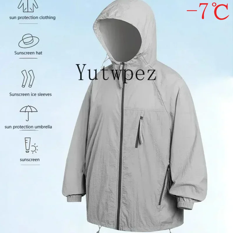 UPF50+ Sun Protection Jacket Men Women Quick Dry UV Blocking Hoodie Summer Outdoor Cycling Windbreaker Activewear Men Clothing
