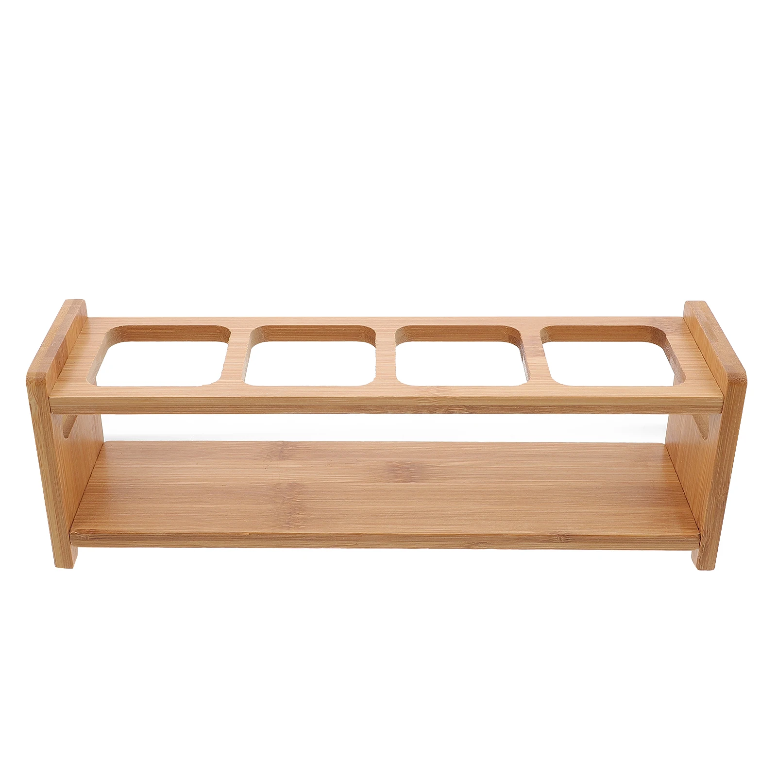 

Bamboo Spice Jar Rack Bottle Seasoning Square Jars Storage ganizer Premium Material Stable Performance Long Service