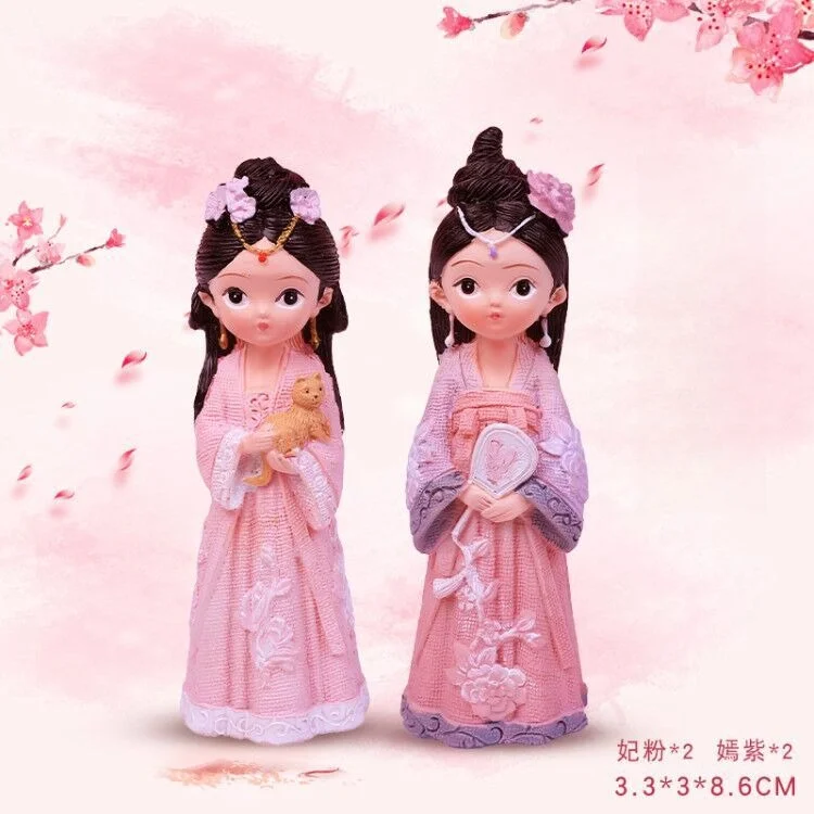 Hanfu girl court style girl ornament, tabletop ornament small ornament