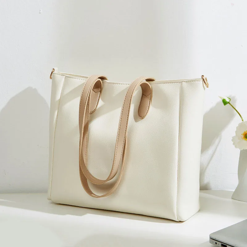 New women's bag versatile solid color soft surface simple single shoulder handbag