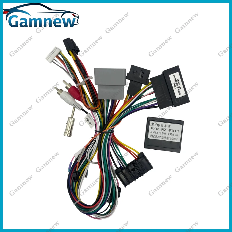 Car Audio Radio DVD Android 16PIN Power Cable Adapter For Ford Fiesta 2009-2014 Power Wiring Harness