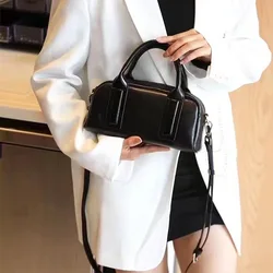 French Elegant Office Lady Handbag Womens Summer Solid Simple All Match Crossbody Bags Fashion Popular Shoulder Bag Bolsa