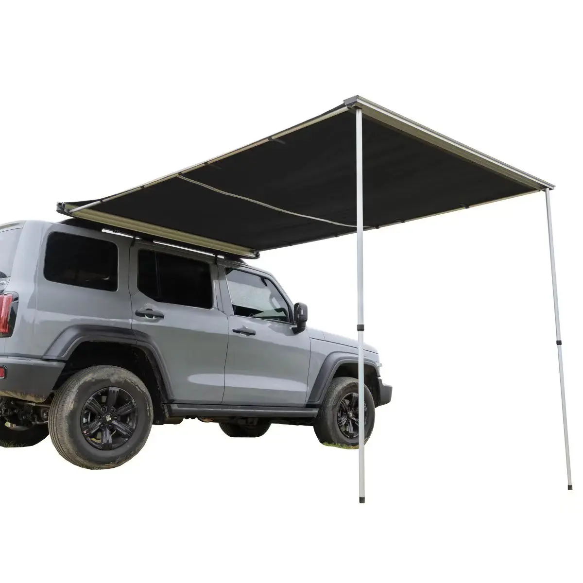 

Waterproof Outdoor Camping Aluminum Oxford Car Roof Tent Three-Season Side Car Side Awning