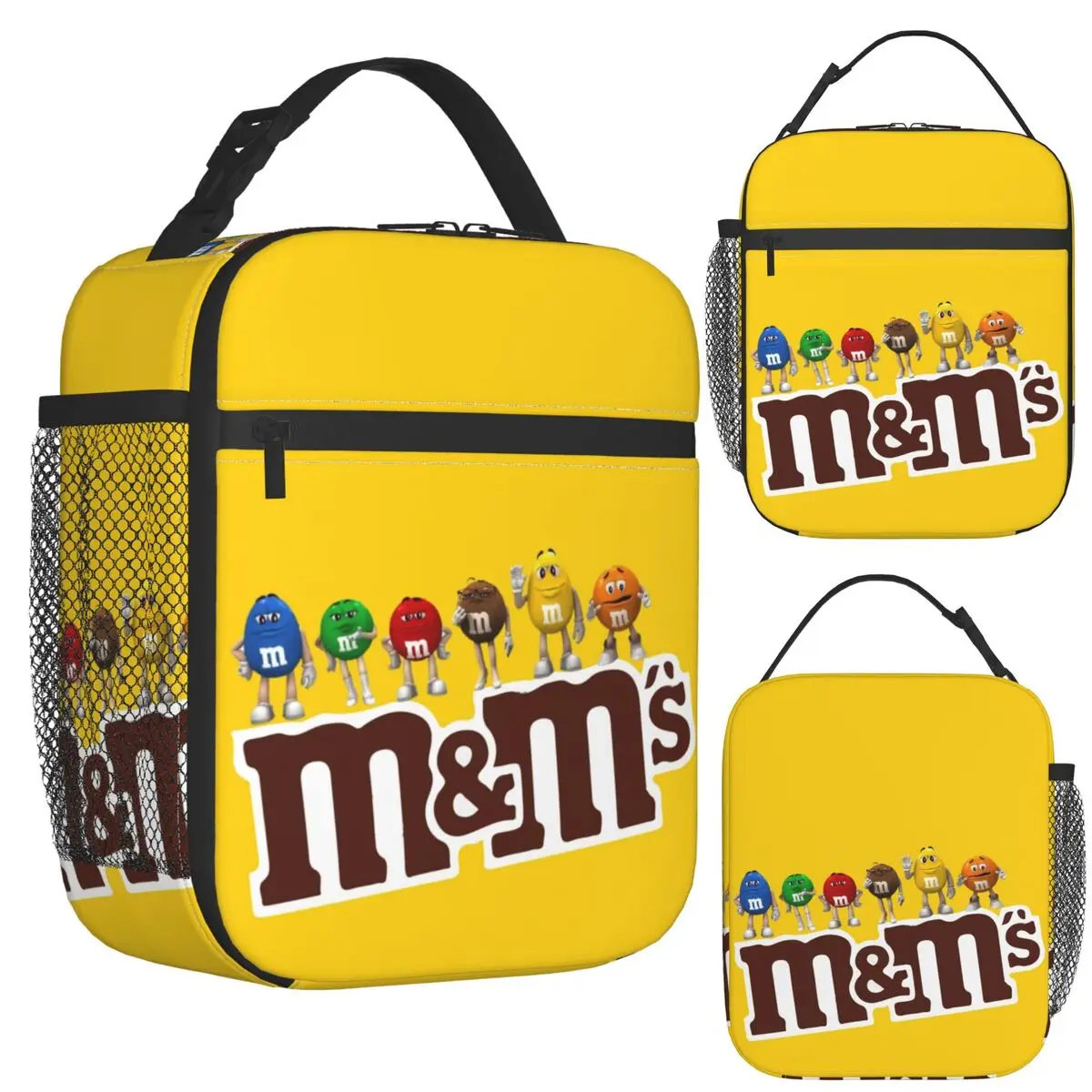 

New M And M Characters Insulated Lunch Bag for Women Picnic Storage Food Boxes Leakproof Container Cooler Thermal Lunch Box Tote