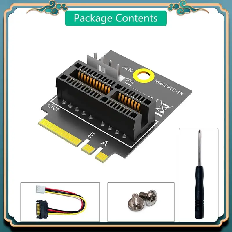 (New)-M.2 NGFF Key A/A+E/E To PCI-E 1X Adapter PCI Express 1X Converter Card With Power Cable Durable Easy Install Easy To Use