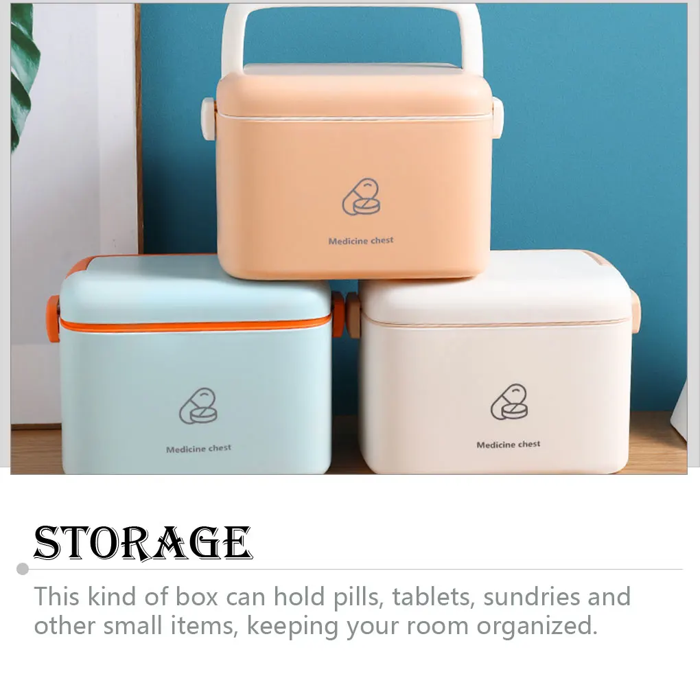 Storage Box with Handle Organizing Case Double Layer Container Organizer