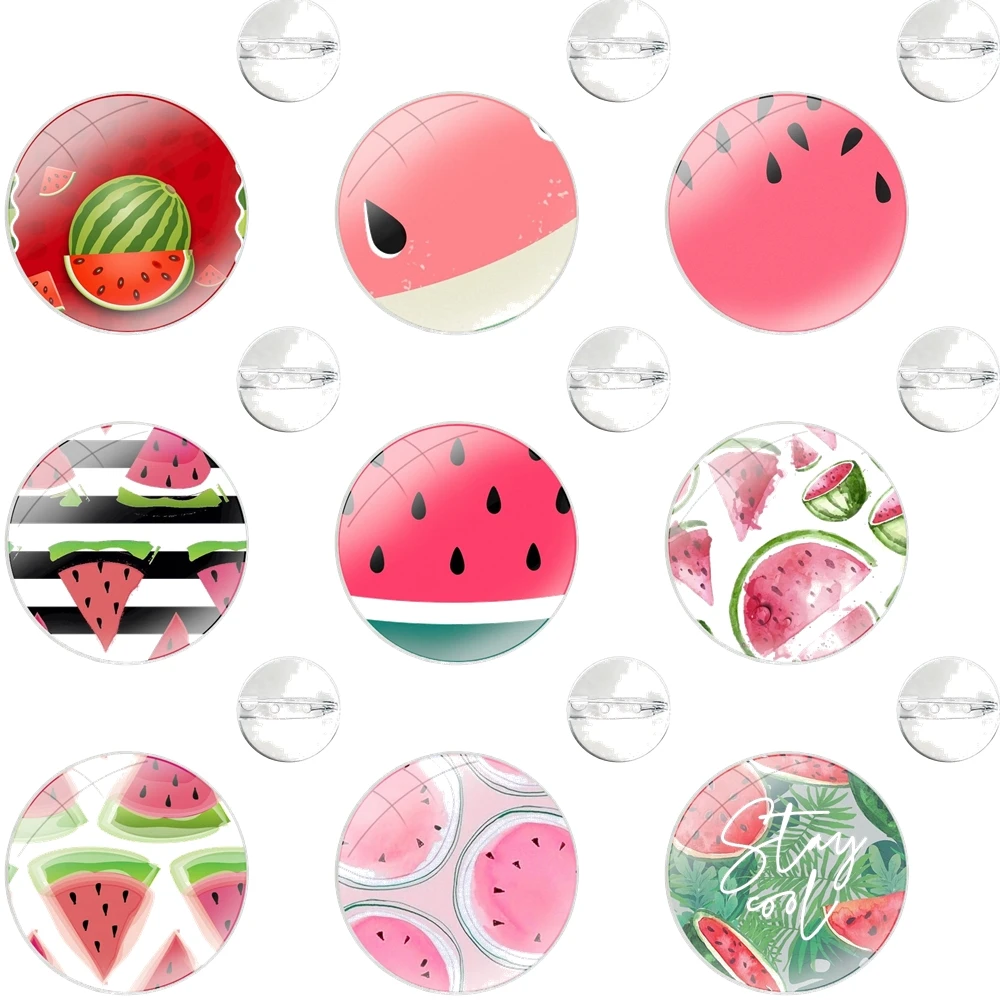 Pins Badge Metal Brooches For Clothes Backpack Decoration gift Fruit watermelon melon Newest Super Cute