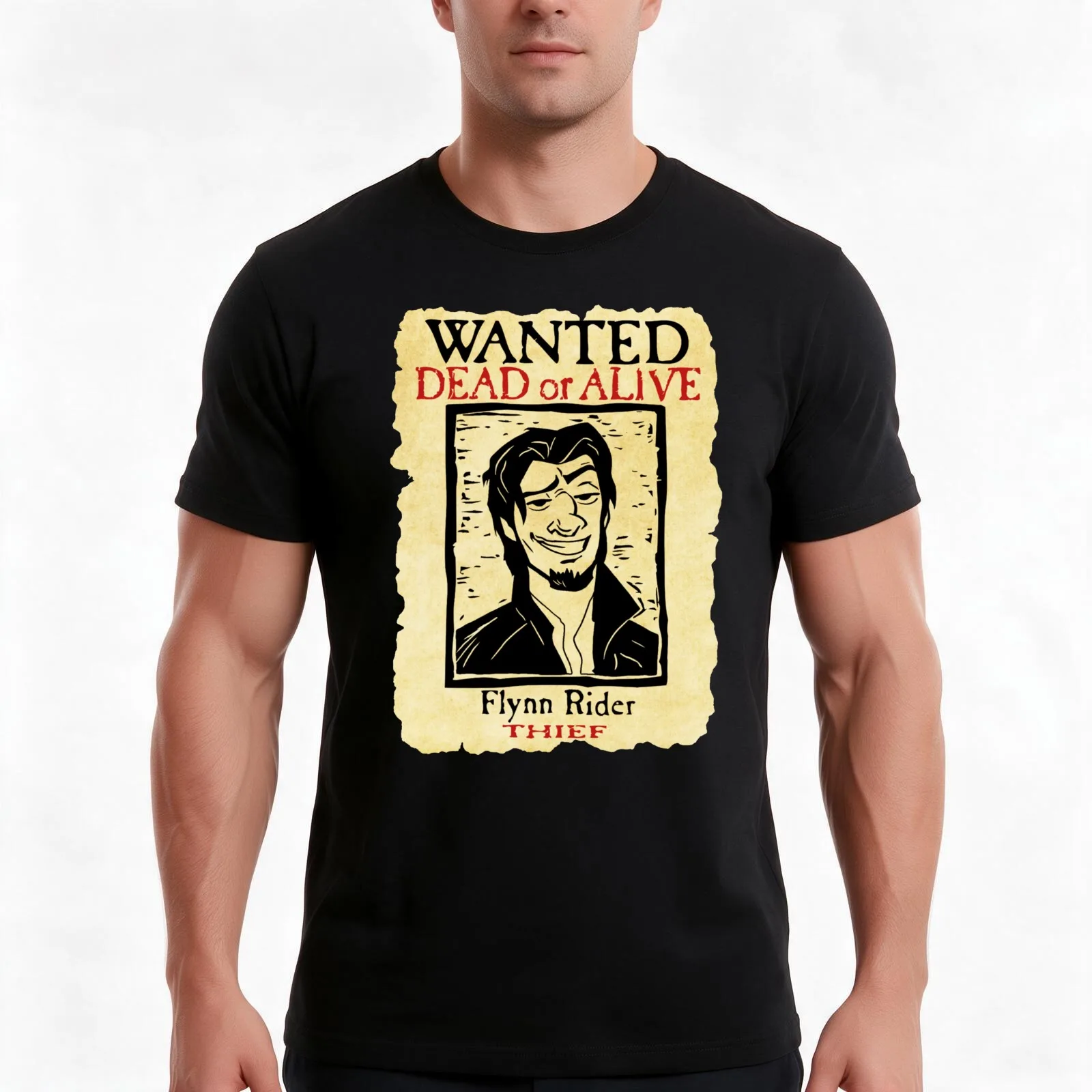 Wanted-Flynn-Rider-Broken-Nose-Triblend T-Shirt Summer Casual Cotton Tee Oversized Streetwear Tops Vintage Graphic Print