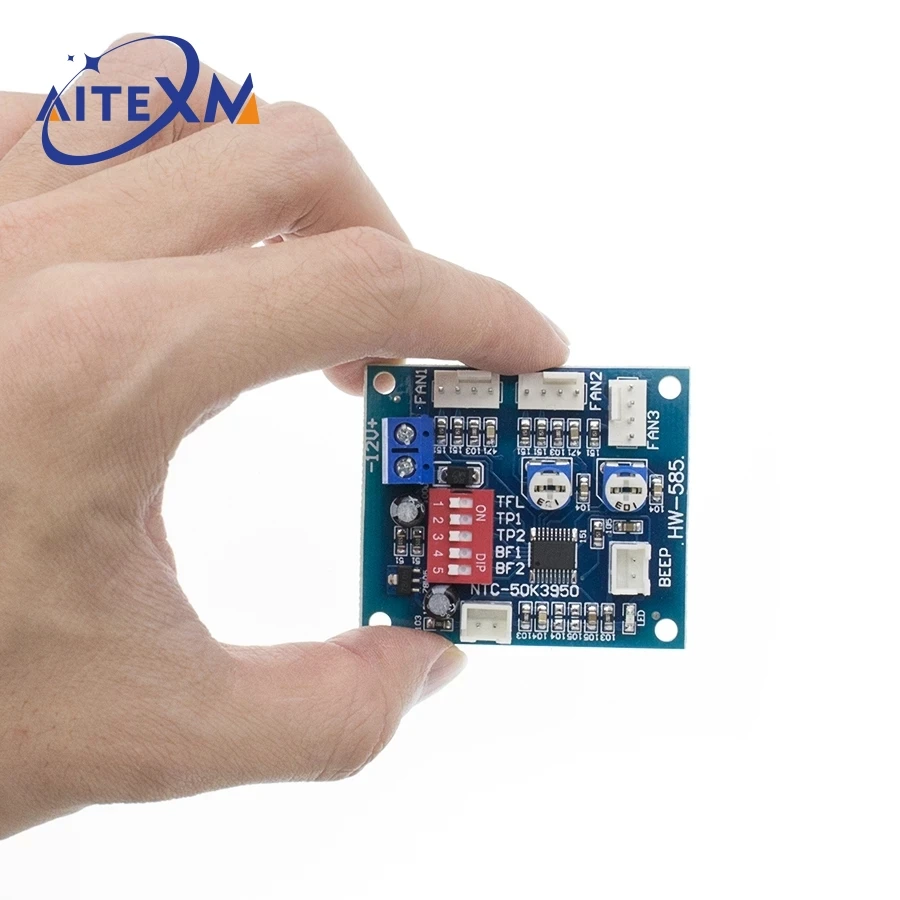 1PCS DC 12V 5A PWM PC CPU Fan Temperature Control Speed Controller Board Speed Controller Temperature Probe Buzzle