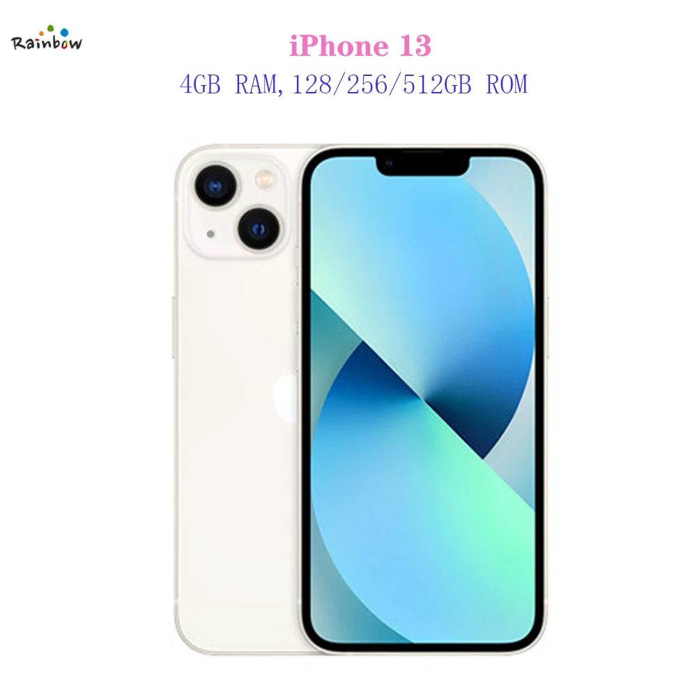 Оригинальный мобильный телефон Apple iPhone 13 Face ID 128 ГБ/512 ГБ 5G LTE NFC IOS A15 Bionic Hexa Core 6,1 дюйма 12 МП и 12 МП 3240 мАч