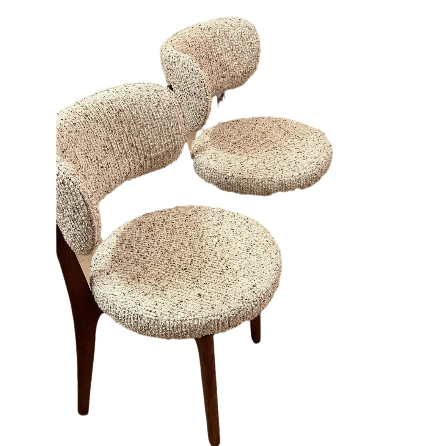 

Chair French retro cream style premium dining chair without armrests living room single chair light luxury European solid wood d