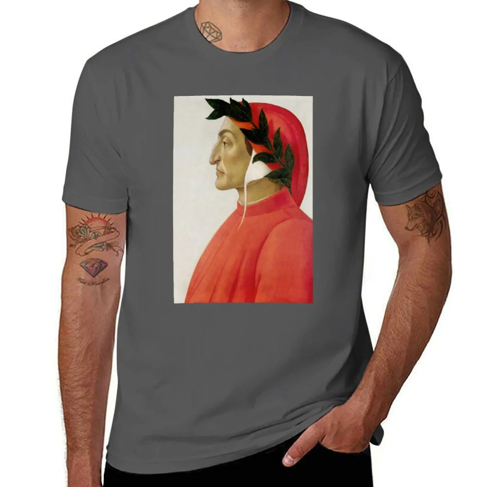 Dante Alighieri T-Shirt Basic Simple Design Short Sleeve Shirt