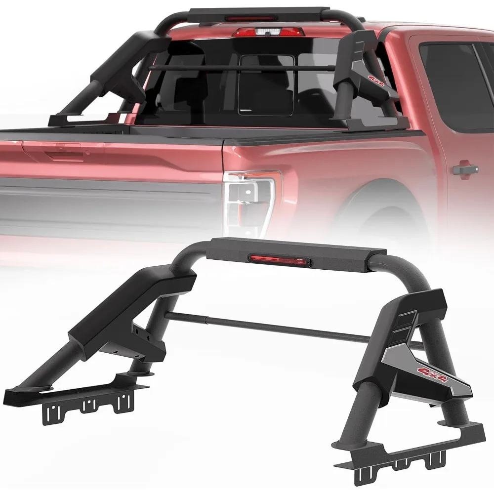 Barra antivuelco para cama de camión, barra antivuelco deportiva universal, rejilla ajustable para camionetas, compatible con Ford F-150/F-250/F-350, Ram
