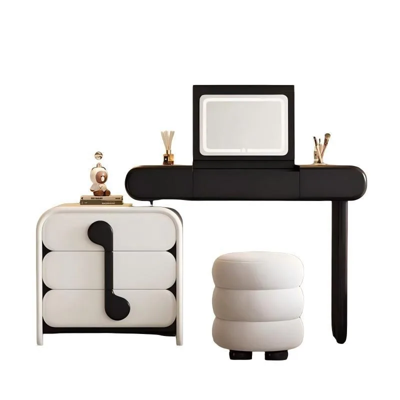 

2026 new modern dresser chest integrated small apartment master bedroom Italian simple light luxury flip makeup table
