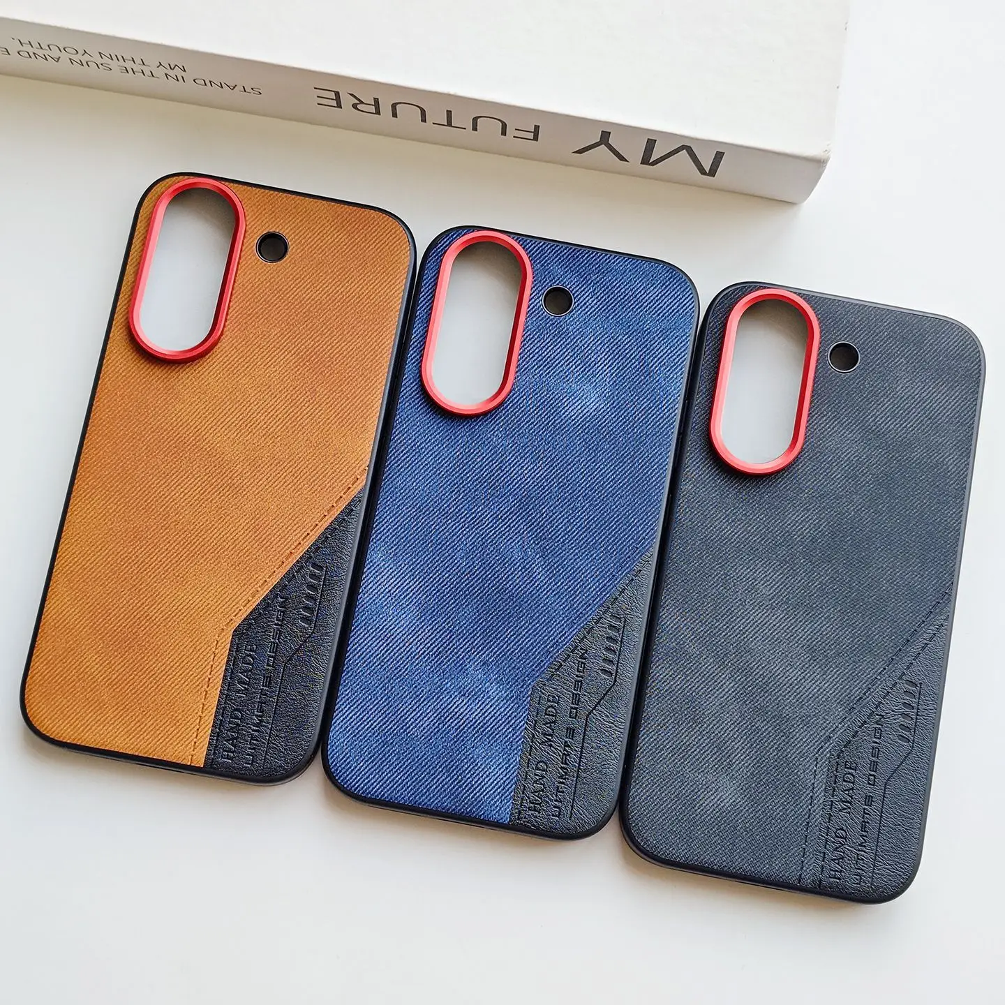 Etui na POCO X8 Pro Max, stylowe, dżinsowe, przyjazne dla skóry etui ze skóry PU na MI Poco x8 Pro, odporne na wstrząsy, z metalowymi przyciskami, Funda — zdjęcie produktu 3