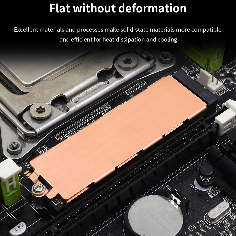 Tishric cobre puro m.2 sólido universal dissipador de calor m2 ssd cooler dissipador de calor m2 suporte 2230 2260 2280 m.2 especificações ssd