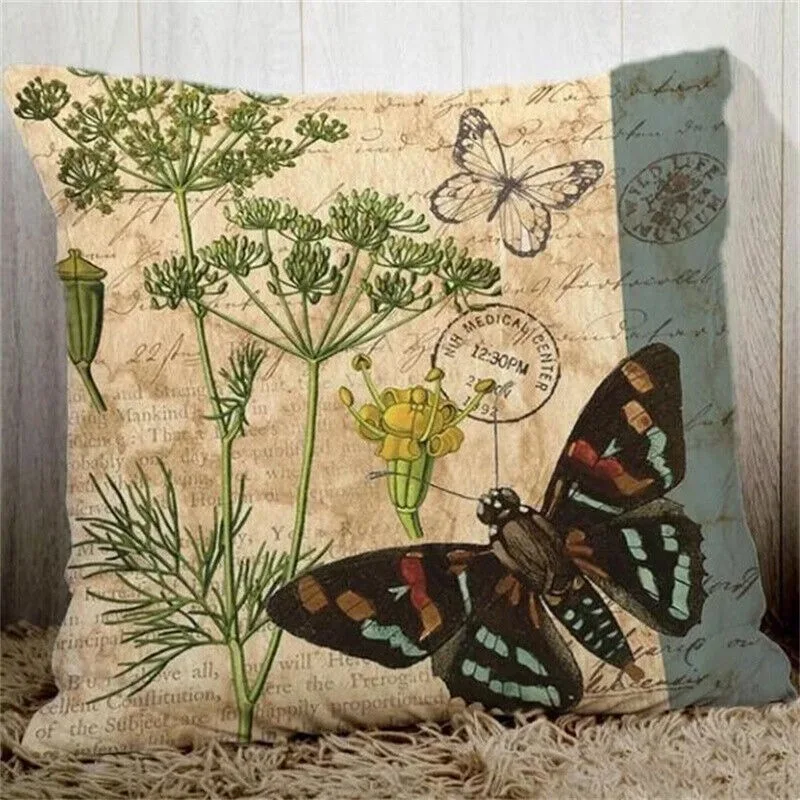 cushion cover butterfly printed home decorative pillowcase seat back cushions