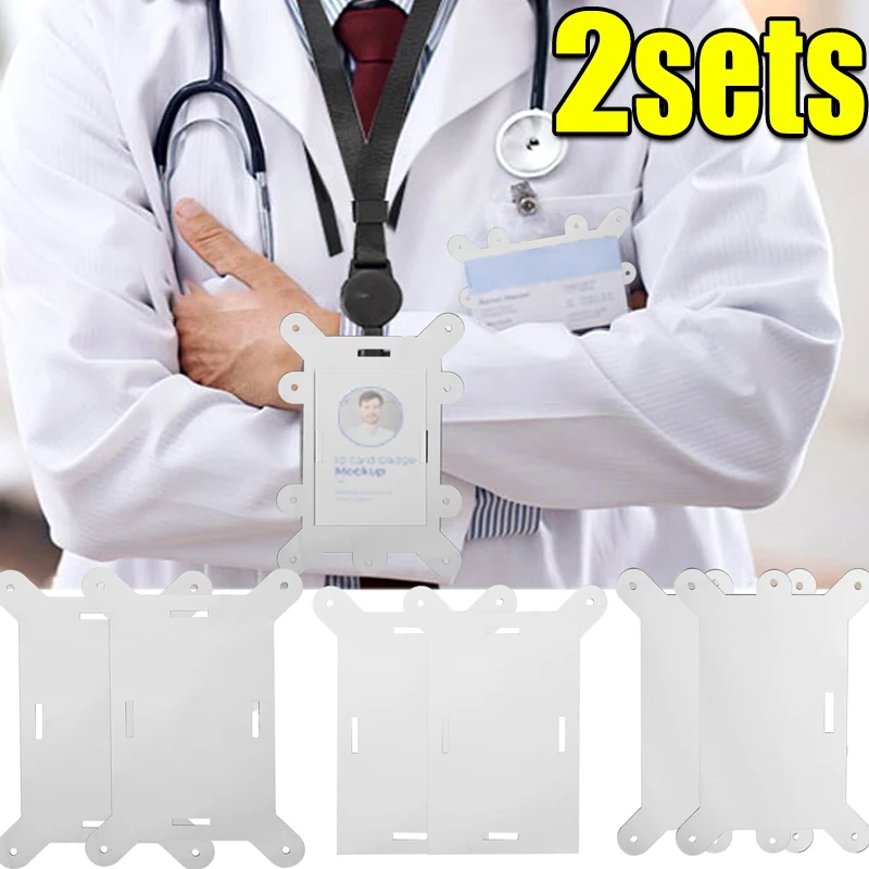 

1-2 комплекта акриловых держателей для карточек, выставочные карточки, держатель для рабочих карточек для конференций, DIY ID-карт, прозрачные держатели для рабочих карточек