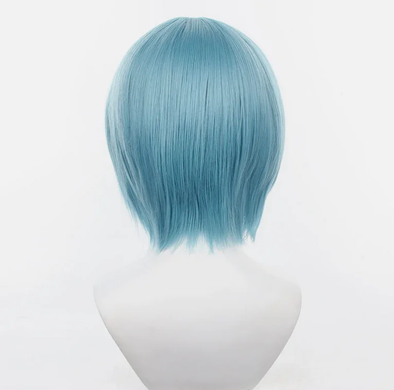 Puella Magi Madoka Magica Sayaka Miki Cosplay Wigs 35cm Sky Blue Synthetic Hair