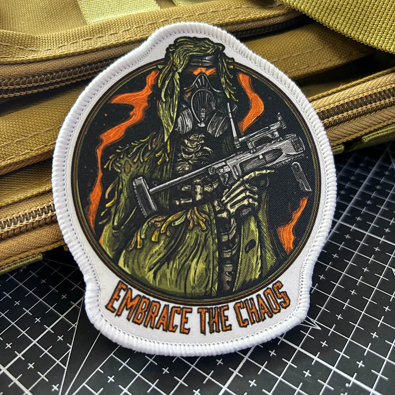 Parche táctico moral francotirador Embrace The Chaos – Gancho y bucle