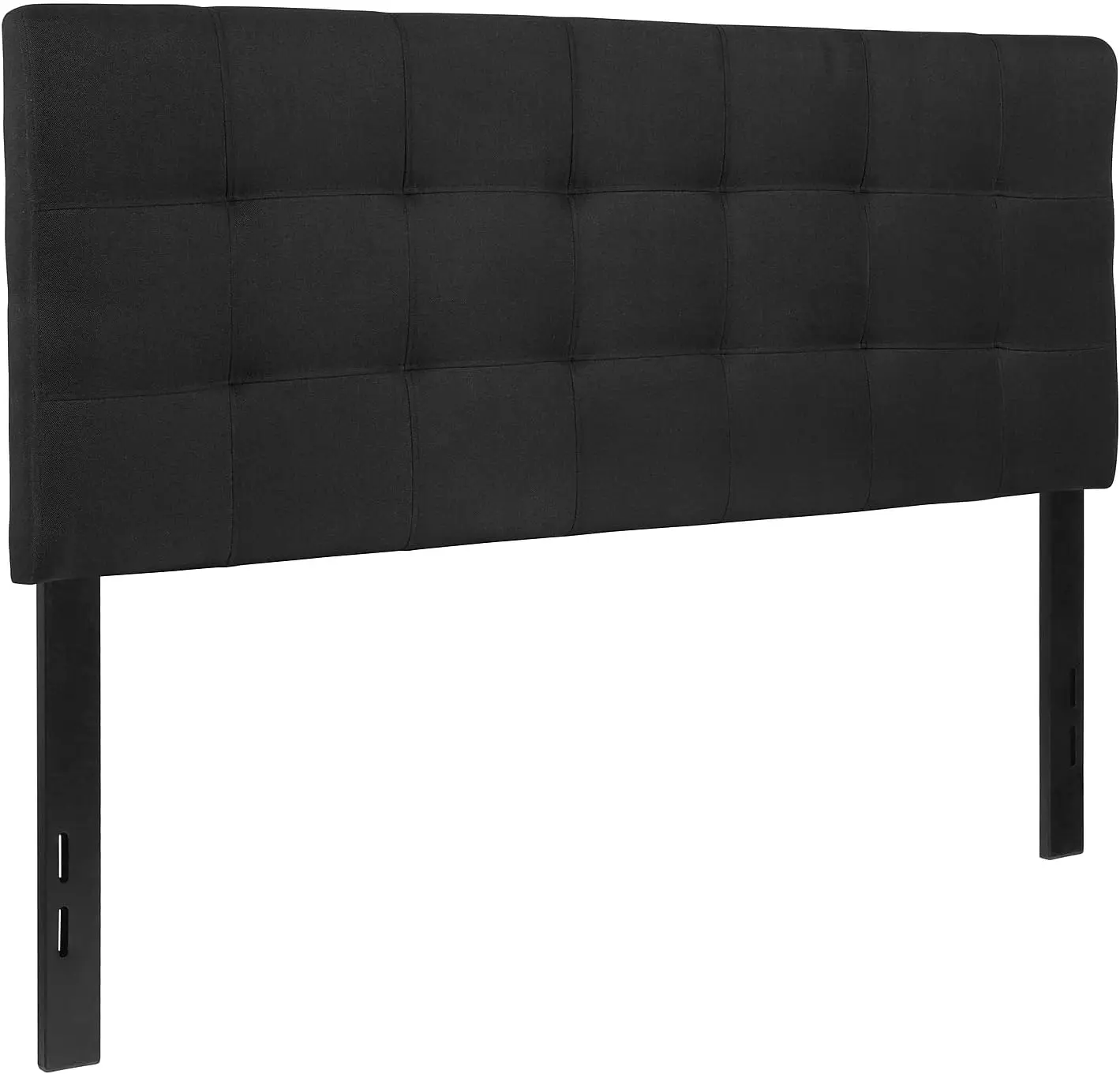 

Bedford Tufted Upholstered Full Size Headboard in Black Fabric Size: Full