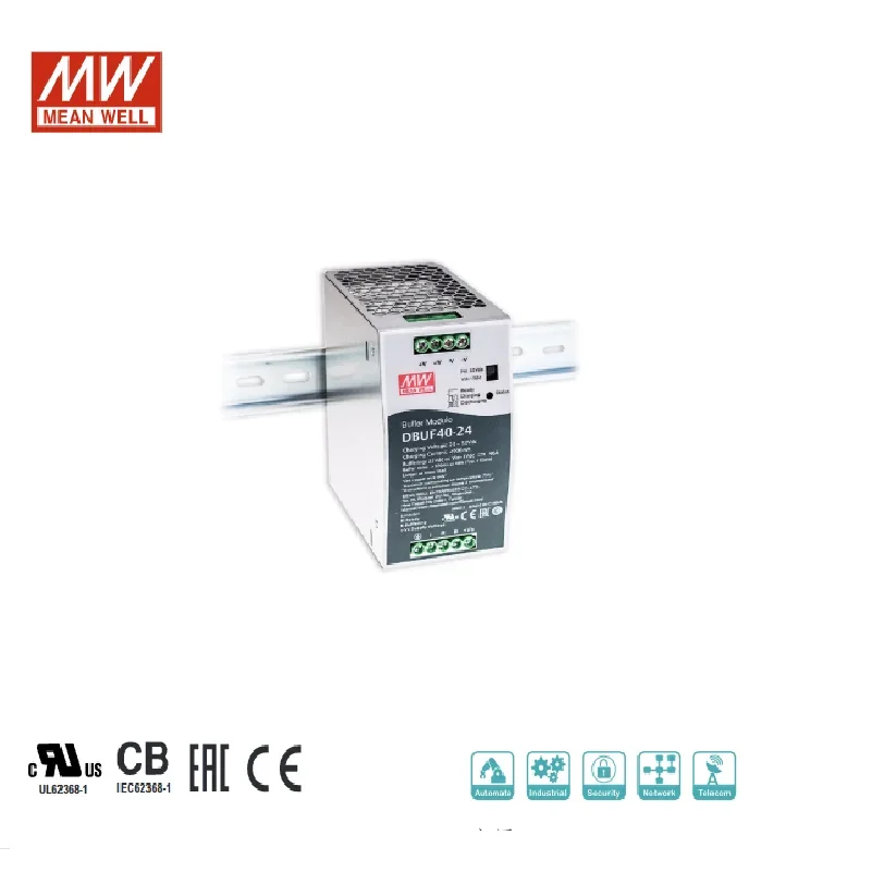 Taiwan Mingwei Switching Power Supply DBUF40-24 24V 40A Rail Installation Power Backup Buffer Mode