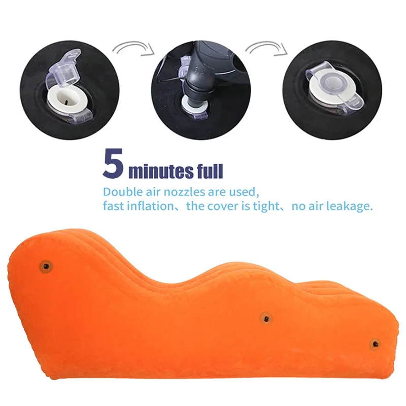 Opblaasbare Sex Sofa Meubels 440Lb Laadvermogen Ep Pvc Kussen Luchtkussen Bed Stoel Koppels Mount Kruk Stoel