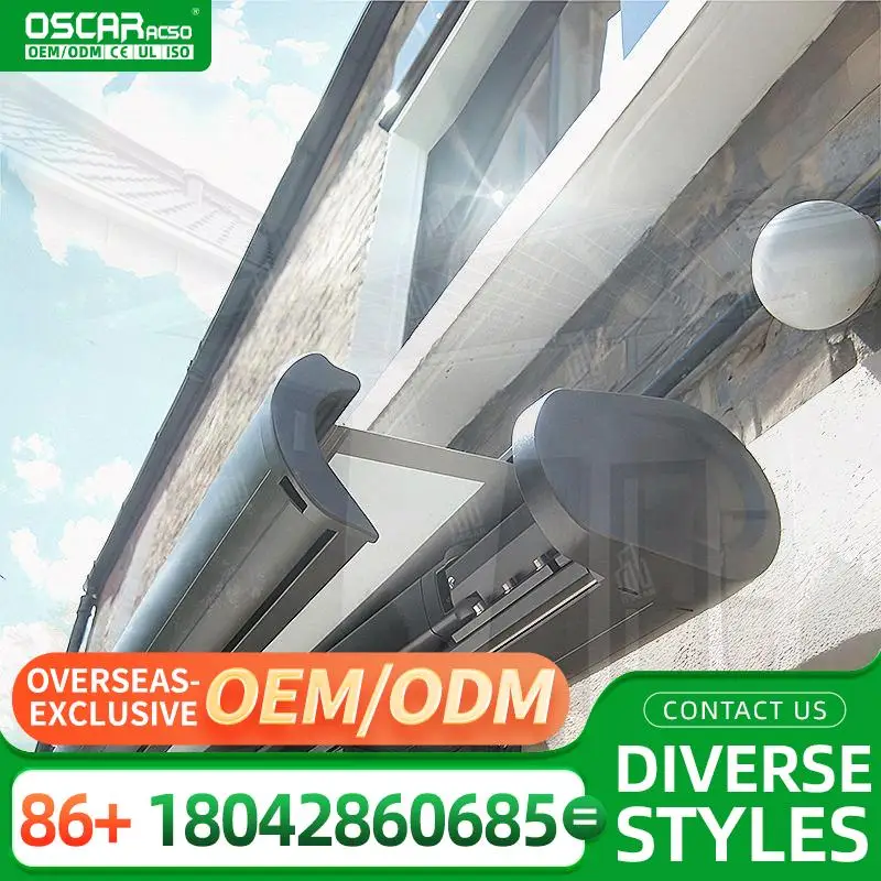 

Electric Retractable Aluminum Awning Outdoor Folding with Acrylic Sail Material Factory Direct Sale European Style Luxury Design