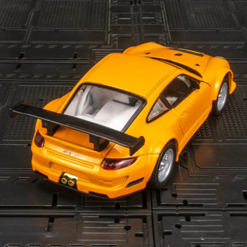 1:32 911 GT3 RSR Alloy Diecast Toy Vehicles Metal Car Model Sound Light Pull Back Kids Toys Collection