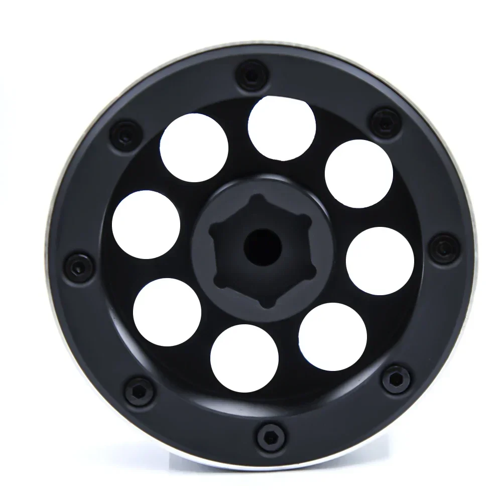 GGRC 4pcs 1.9 Aluminum Alloy Beadlock Wheels Rims for 1/10 RC Crawler Axial SCX10 SCX10 II 90046 AXI03007 Traxxas TRX4 D90