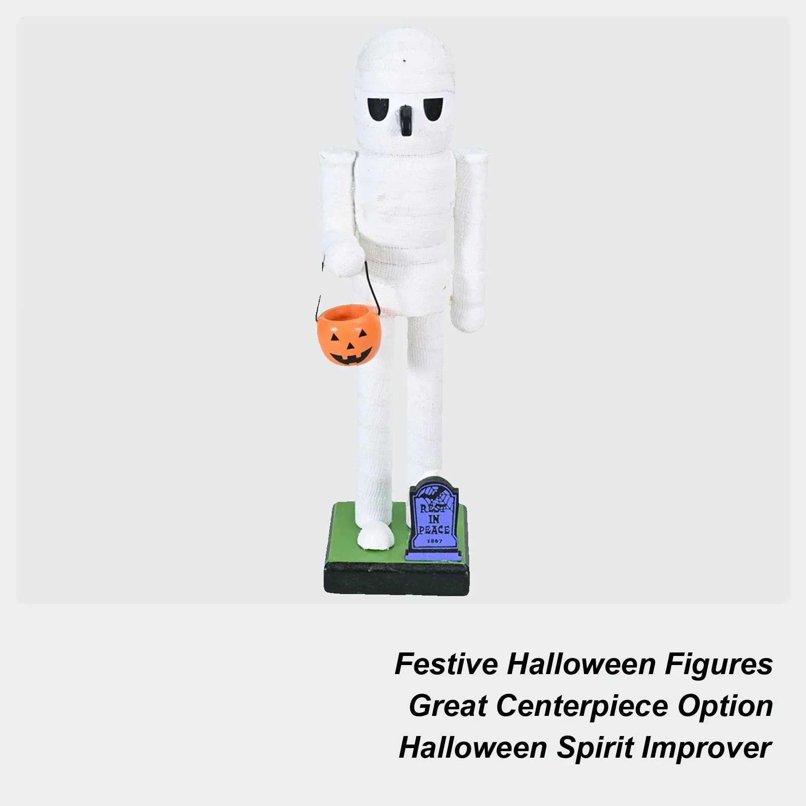Skeleton Halloween Nutcracker Desktop Pumpkin Witch Nutcracker Statue Halloween Figurine Goody Bag