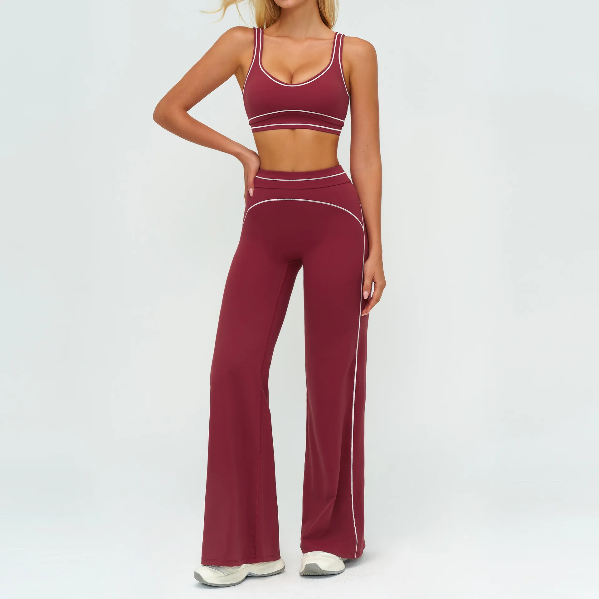 Fitness Suit 2PCS Yoga Set Women's Tracksuit Sports Outfits Gym Workout Clothes 5
