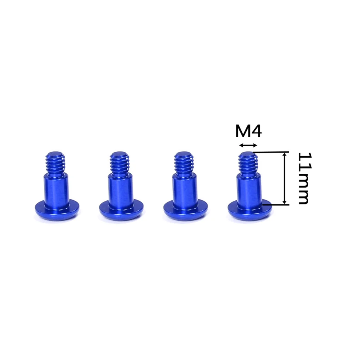 4PCS Aluminum Alloy Step Screw for 1/10 TT02/TT02B RC Car Upgrade Parts Blue