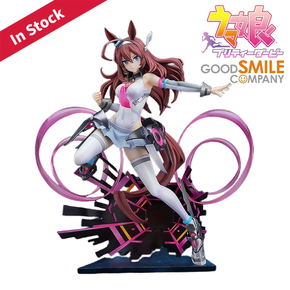 

В наличии оригинальная настоящая компания Good Smile, предварительно окрашенная Umamusume: Pretty Derby The Chestnut Cyborg 1/7 H = 260 мм, аниме-фигурка
