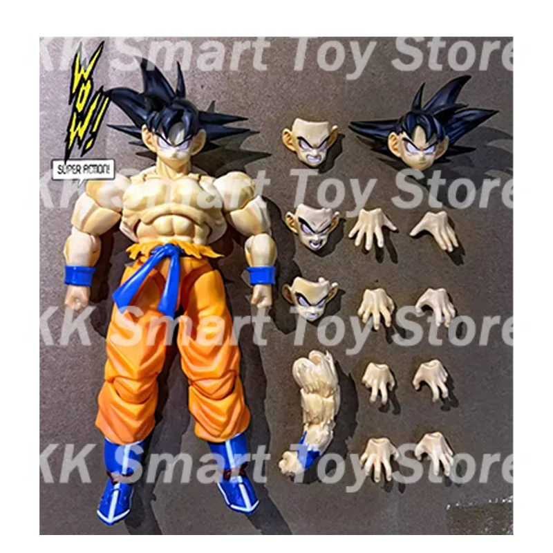 متوفر في المخزون Wow Super Action Studio Son Goku Figure Dragon Ball Z Shf Super Saiyan Son Goku Kaiouken أنيمي ألعاب هدايا شخصيات الحركة