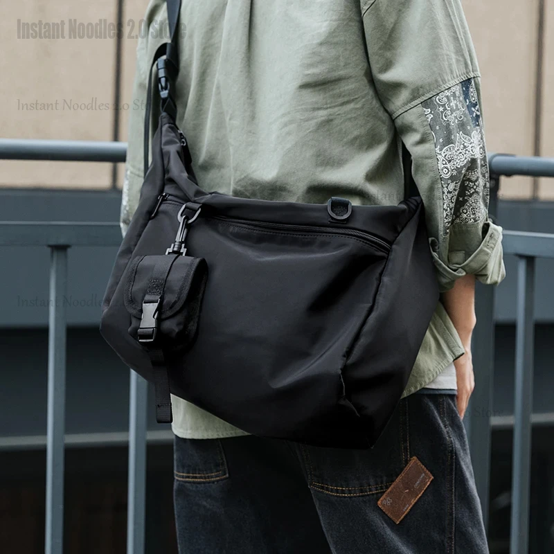 الكورية نمط الرجال حقيبة ساع النساء السفر عادية كبيرة المتشرد حقيبة مقاوم للماء النايلون محمول حقيبة كتف كروسبودي